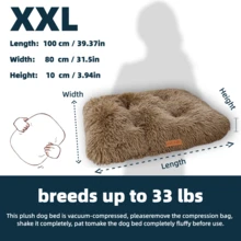 1PC Washable Plush Pet Crate Bed For Dog Anti-Slip Pet Mat Bed For Cat Fluffy Comfy Pet Sleeping Mat For Large, Medium, Small Dogs Breeds ,Please Arrange It By Hand Before Use, And It Is Recommended To Buy One Size Larger. - Camel - View 14