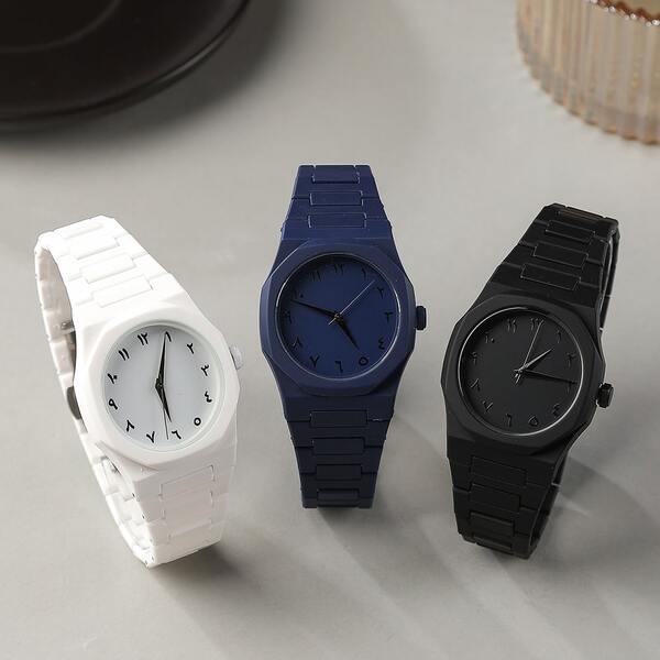 2025 Nuovo orologio al quarzo di lusso da uomo, orologio al quarzo di moda ottagonale con quadrante nero con caratteri artistici, adatto per abbinamenti quotidiani, ottimo regalo per il fidanzato, San Valentino, amici