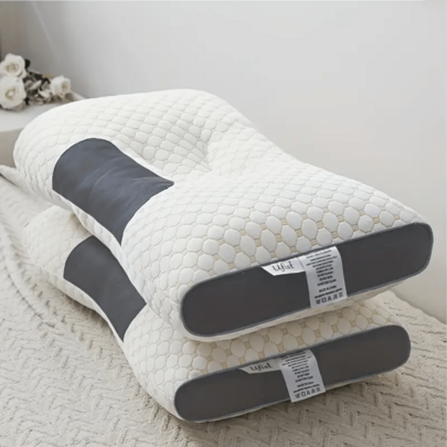 Buy 1 Get 1 Free, 2 Soft Woven Neck Massage Couple Pillows - Adjustable Ergonomic Orthopedic Support, High-Quality Pillow Core, Detachable Pillowcase, Comfortable Sleep