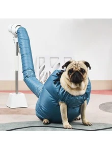 1 pezzo Borsa per asciugatura animali domestici, speciale per asciugare il pelo di gatti e cani, anche di grossa taglia, asciugacapelli rapido per il bagno, borsa per asciugacapelli, strumento per la toelettatura rapida del mantello degli animali domestici, borsa per animali domestici pieghevole, risparmia spazio, realizzata in tessuto Oxford e pellicola argentata, impermeabile, in grado di dissipare rapidamente il calore, adatta per bulldog, corgi, beagle, cani, gatti