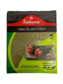 Alga Yaki Sushi Nori 10 Folhas Sakura 27g - 1 pc - Visão 3
