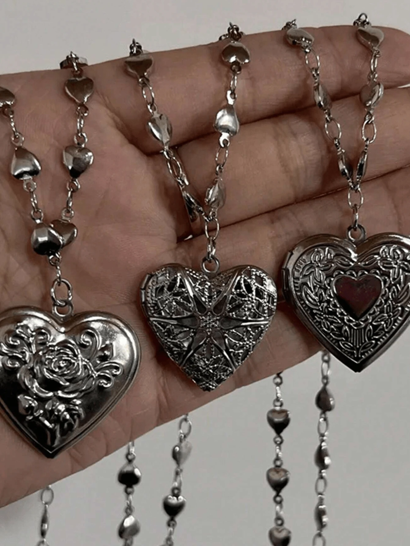 1 chiếc vòng cổ mặt trái tim vĩnh cửu phong cách Harajuku Gothic ngọt ngào, phù hợp cho phụ nữ, trẻ em gái, phụ kiện trang sức Punk cổ điển Y2K, quà tặng cho ngày lễ tình nhân, ngày của mẹ - Bạc - Xem 1