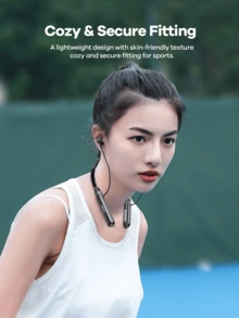 REMAX Newest Sport Earphones Wireless Touch Control, Support TF Card, Neckband Headphone, Hands-Free Music & Calls Bluetooth Earphone, Waterproof/Compact, For Sport, Running, Workout, Driver, 20H Play Time, Black/Blue/White - Black - View 8