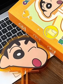 Crayon Shin-Chan, Acrylic Multi-Functional Stand, Orange Playful Design, Desktop Stand, Organization Helper, Home Decor, Office Decor, Cartoon Character Display, Robust Acrylic, Phone Holder, Tablet Holder, Anime Fan Gift, Desk Accessory, Decorative Stand, Workspace Essential