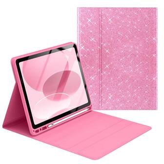 Apple Tablet Case With Pencil Holder Compatible With Samsung Galaxy Tab / IPad / RedmiPad Se.(Sparkly Pink)