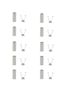 DIY Bag Accessories, Metal Rope Lock End Cap - Multifunctional Spring Stop Buckle For Bags, Jackets, Puffer Jackets, Sweaters, Pants And Hats - Easy To Use, Durable - Available In Multiple Colors (Black, Gold, Dark Gray, Silver)Metal Bell Rope Buckle Round Straight Buckle Decorative Buckle Sweater Pants Hanger Hat Rope Drawstring Clip Buckle. - Multicolor - View 30