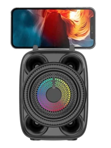 Bluetooth Speaker With Microphone Input, Led, Usb, Fm - 黑色 - 查看 3