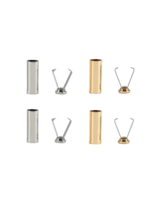 DIY Bag Accessories, Metal Rope Lock End Cap - Multifunctional Spring Stop Buckle For Bags, Jackets, Puffer Jackets, Sweaters, Pants And Hats - Easy To Use, Durable - Available In Multiple Colors (Black, Gold, Dark Gray, Silver)Metal Bell Rope Buckle Round Straight Buckle Decorative Buckle Sweater Pants Hanger Hat Rope Drawstring Clip Buckle. - Multicolor - View 22