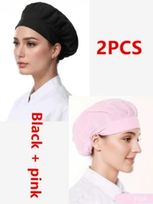 Mũ đầu bếp co giãn điều chỉnh được, mũ nấu ăn unisex, mũ làm việc chống dầu mỡ, mũ che tóc chống bụi, thích hợp cho nhà hàng, nhà máy, nhà bếp, nấu ăn, bảo vệ tóc, xưởng, dịch vụ thực phẩm, quà tặng Ngày của Mẹ. - Nhiều màu - Xem 10