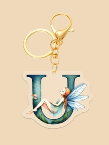 Dieser Acryl-Schlüsselanhänger mit Beschriftung, der ein Blumenfee-Muster zeigt, ist perfekt für Mädchen. Er kann als Kopfhörer-Anhänger, Tasche-Anhänger oder Auto-Schlüsselanhänger verwendet werden und ist damit ein tolles Geburtstagsgeschenk für Mitschüler, Freunde oder Kollegen.