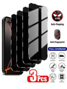 Yezodawee 3PCS Anti Peeping Fall Prevention Privacy Screen Protector Compatible With IPhone 17 16 15 14 13 12 11 Pro Max Mini 17Air 16E 7 8 6 Plus Compatible With IPhone X XS XR