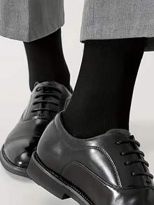 10/5/3 paia di calze classiche larghe da uomo, calze eleganti traspiranti e confortevoli, taglia 43-46, taglia USA 9-11, adatte per lavoro, riunioni e uso all'aperto in tutte le stagioni - Multicolore - Visualizzare 3