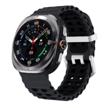 Pulseira Esportiva de Silicone Bicolor Compatível com Samsung Galaxy Watch Ultra, Pulseira Marinha para Galaxy Watch Ultra 47mm, Pulseira para Galaxy Watch 8/8 Classic