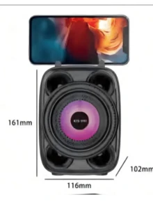Bluetooth Speaker With Microphone Input, Led, Usb, Fm - 黑色 - 查看 10