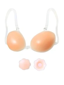 Women's Sexy Bra/Nipple Cover, Non-Slip Thin Invisible Bra, Detachable Shoulder Straps - Nhiều màu - Xem 7