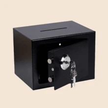 صندوق حماية آمن متعدد الوظائف بقفل مفتاح، لوحة فولاذية مقاومة للسرقة غير مرئية، مناسب للمنزل والمكتب والفندق لتخزين الممتلكات الثمينة