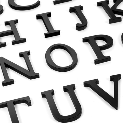 (A-Z) 26 Acryl Wandaufkleber Buchstaben, 3D kreative englische Buchstaben mit Spiegeloberfläche, Dekoration für Zuhause für Männer und Frauen, geeignet für Hotels, Einkaufszentren, Schulen, Büros, Fabriken, Parks usw.