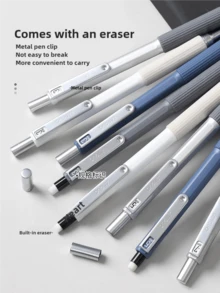 1pc 0.3mm/0.5mm/0.7mm/0.9mm Automatic Mechanical Pencil, Suitable For Drawing, Sketching, Art Students, Silver/Black Color, Refillable, High-Quality Design - Pencil - View 6