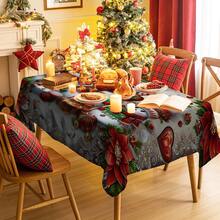 1/20 pièces Nappe de Noël, bonhomme de neige mignon, nappe à motif floral de Noël, convient pour la décoration de table de fête de Noël, décoration de table de cuisine de carnaval, cadeau, décoration de vacances, décoration de chambre, décoration de scène, décoration de Noël