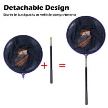 Snake Catcher Net With Telescopic Pole, Reptile Grabber Handling Tool With Strong Mesh, Reflective Strip & Rubber Handle - Black - View 7
