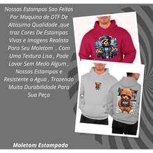 Casaco Moletom De Frio Masculino Estampado Pato Donald Ref011 Varias Cores Top Algodão Premium Confortável Quentinho - Bege - Visão 3