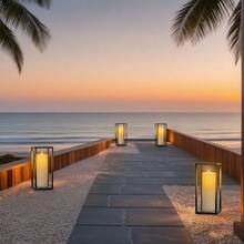 1pc/12pcs Flameless Electronic Candles + 1pc Large LED Electronic Candle Light, 30cm/35cm Height, Christmas Decorative Candles With Remote Control, Battery Powered Flickering Candles With Realistic Warm Glow, Portable Patio Porch Atmosphere Light, Birthday Hotel Wedding Decor Candle Lights, Holiday Atmosphere Candles | Holiday Home Decor | LED Lighting Candles - Multicolor - View 9