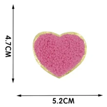 Self-Adhesive Patches In The Shape Of 26 Letters; DIY Patterns; Suitable For Water Cups, Jeans, Jackets, Backpacks(The Heart Shape Is The Ironing Style) - Pink - View 8