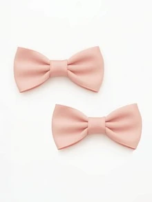 2pcs Pet Bow Hairpin Frog Buckle Cats&Dogs Cute Hair Clip Prevent Dropping - Pink - View 5