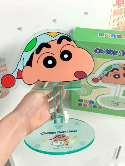 Crayon Shin-Chan, Acrylic Multi-Functional Stand, Green Character Design, Phone Holder, Tablet Holder, Desk Decor, Room Decor, Home Office Accessory, Study Organizer, Cute Cartoon Theme, Durable Build, Anime Lovers Gift, Teens Gift, Fun Desk Accessory, Decorative Stand, Space Organizer