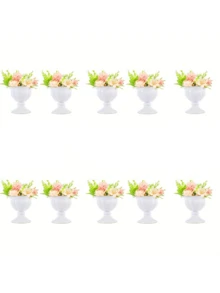 2/10 Pcs Gold Flowers Vases For Centrepieces, Wedding Table Centerpiece Decoration For Reception, Home Flower Stand For Birthday Ceremony Events, Mini Sized Plant Pots Indoor & Outdoor - Hai loại đại lượng - Xem 13