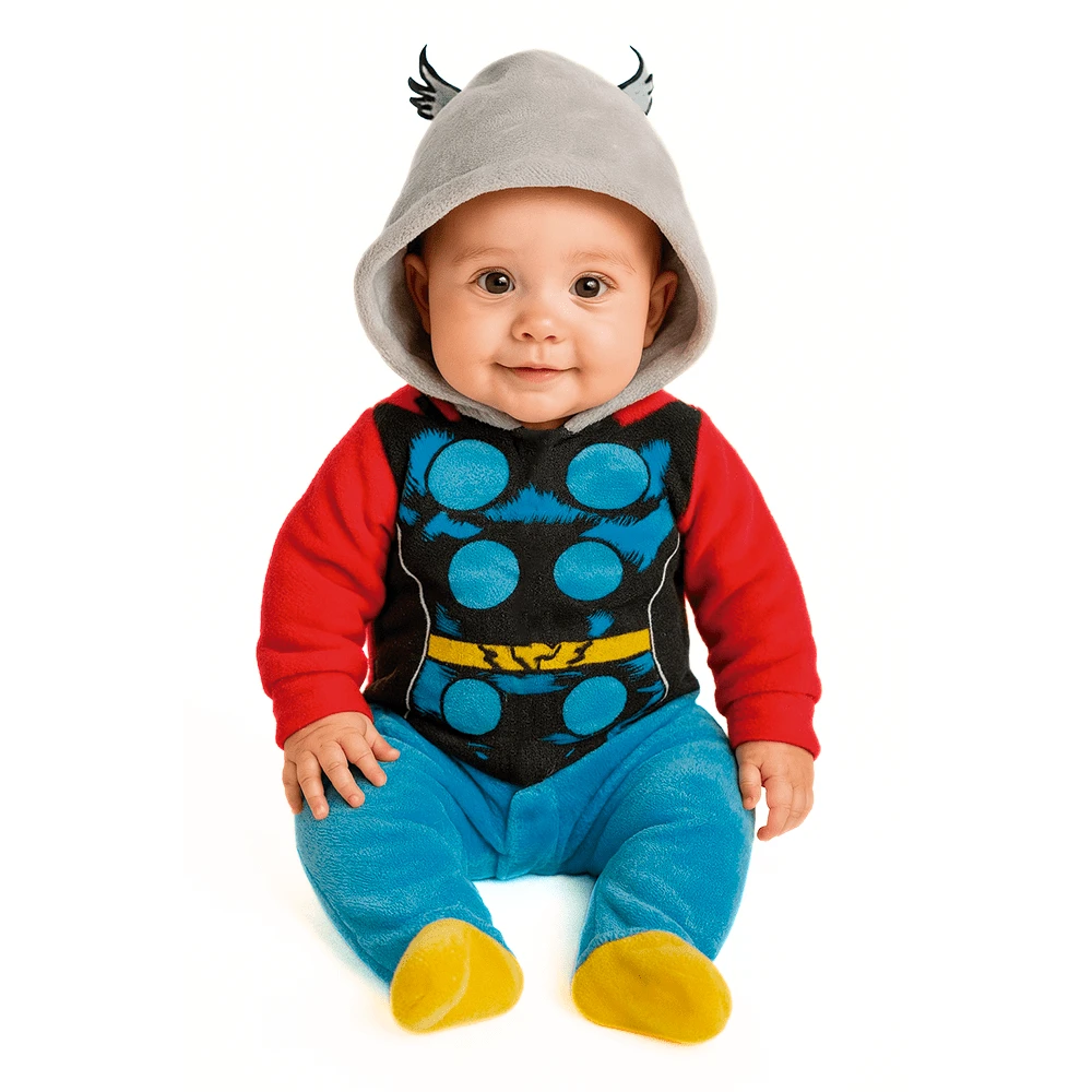 Marvel Baby Romper With Embroidered Hat - 灰色 - 查看 1