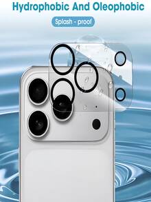 3 piezas de película protectora de lente de cámara de cobertura completa, adecuada para accesorios de 17/14/15/13/16 Pro Max Plus/12/11/17 Air, lente trasera de vidrio - transparente - View 9