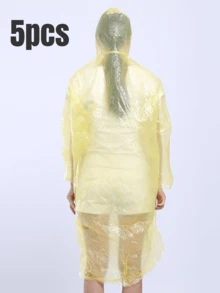 30件装一次性加厚雨衣，带防风帽，便携式防水雨披，适合旅行和户外活动 - 透明一次性旅行用品，酒店必备，户外必备，客房用品，沙滩旅行迷你装，生理期一次性用品，浴室配件，保暖用品，闺蜜节，小狗，嘉年华，派对装饰