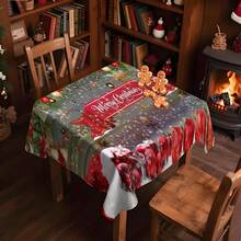 1/20pcs Christmas Tablecloth, Warm And Festive Christmas Ball Pattern Tablecloth, Happy Theme, Christmas Decoration, Suitable For Restaurants, Kitchens, Holiday Parties, Perfect For Home Decoration, Merry Christmas - Multicolor - View 13