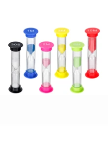 1/6pcs Colorful Timer, Small Sand Clock Timer, Sand Clock Decor, Party Decor, Holiday Supplies, Holiday Decoration, Home Decor - Multicolor - View 4