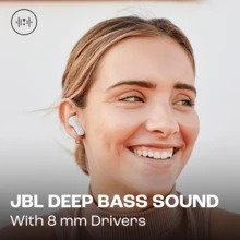 JBL Wave Beam 入耳式无线耳塞，具有 IP54 和 IPX2 防水功能、免提通话和 32 小时电池续航时间， - 白色 - 查看 7