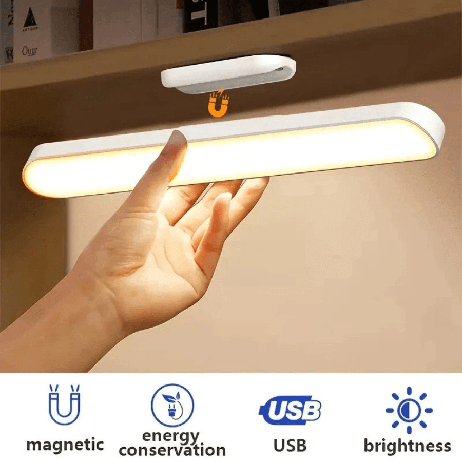Luminária De Led Sobrepor Bastão Recarregável Sem Fio Com Suporte Magnético E Touch