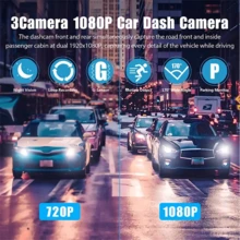 Cámara de Tablero 1080P + Cámara Trasera para Auto/Camión | Monitoreo Vehicular + Conexión WiFi + Visualización App | Repuestos para Autos - Negro - Ver 5