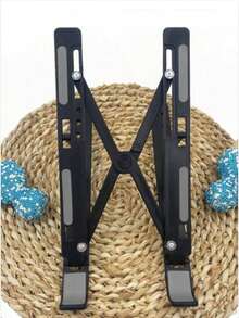 1 件笔记本电脑支架可折叠可调节散热底座台式平板电脑便携式支架适用于所有笔记本电脑型号塑料材质 10 度可调 - 黑色 - 查看 8