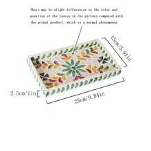 1pc INS - Style Shell - Inlaid Decorative Tray, Colorful Patchwork Square Shape, Hand - Inlaid. Suitable For Decorating Living Room Coffee Tables, Dining Room Dining Tables And Daily Clutter Storage. It Can Also Be Used As A Holiday Gift And For Party Dining Table Decoration. - Nhiều màu - Xem 24
