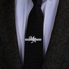 1pc Stainless Steel Tie Clip, Personalized Initial Tie Clip, Unique Men's Accessories, Perfect For Husband Wedding And Best For Man Gifts, Best Graduation Gifts, Father's Day Gifts,Christmas Present. - Multicolor - View 13