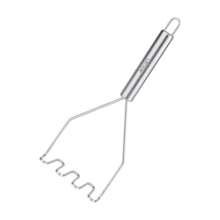 Machacador de Patatas Aplastador de Patatas de Acero inoxidable Trituradora de Patata para Hacer Puré De Patatas Caseras  ✅ Entrega de 1-3 días - Plateado - Ver 1