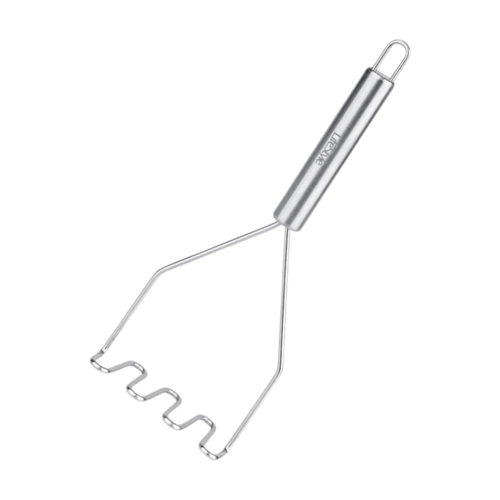 Machacador de Patatas Aplastador de Patatas de Acero inoxidable Trituradora de Patata para Hacer Puré De Patatas Caseras  ✅ Entrega de 1-3 días - Plateado - Ver 1