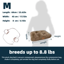 1PC Washable Plush Pet Crate Bed For Dog Anti-Slip Pet Mat Bed For Cat Fluffy Comfy Pet Sleeping Mat For Large, Medium, Small Dogs Breeds ,Please Arrange It By Hand Before Use, And It Is Recommended To Buy One Size Larger. - Camel - View 17