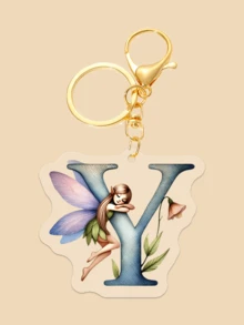 Dieser Acryl-Schlüsselanhänger mit Beschriftung, der ein Blumenfee-Muster zeigt, ist perfekt für Mädchen. Er kann als Kopfhörer-Anhänger, Tasche-Anhänger oder Auto-Schlüsselanhänger verwendet werden und ist damit ein tolles Geburtstagsgeschenk für Mitschüler, Freunde oder Kollegen.