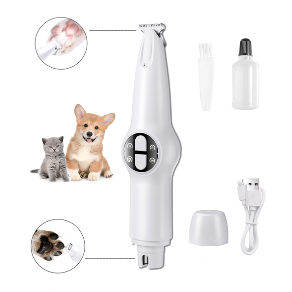 Aparador de patas de cachorro sem fio 2 em 1, 1 peça, atualizado, com design de microprecisão e ruído ultrabaixo para kit de higiene de animais de estimação, elétrico, uso diário