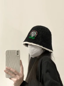 1 件女士纯色渔夫帽，简约时尚百搭针织镂空透气遮阳帽，适合春夏季 - MZ1572 - 查看 8