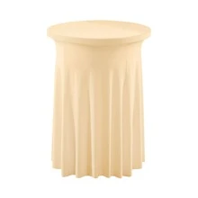 Khăn trải bàn cocktail co giãn 24/32 inch, khăn trải bàn tròn cho quầy bar cao, khăn trải bàn kiểu váy hè dệt kim, thiết kế rủ mềm mại, khăn trải bàn co giãn cho phòng tiệc và quầy bar. - Nhiều màu - Xem 16