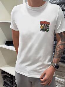 Men's DoubleSided Graphic Tee Cartoon Man,Ladies,Car,And Money Bags Print TShirt,Unique Design For Stylish Look,Comfortable Fit TShirt.