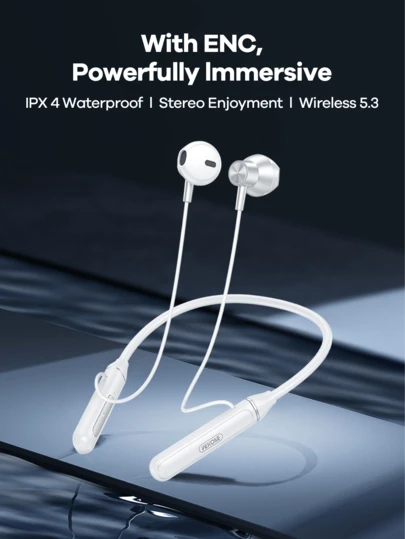 REMAX 最新款运动耳机无线触控，支持 TF 卡，颈带式耳机，免提音乐和通话蓝牙耳机，防水/小巧，适用于运动、跑步、锻炼、驾驶，20 小时播放时间，黑色/蓝色/白色